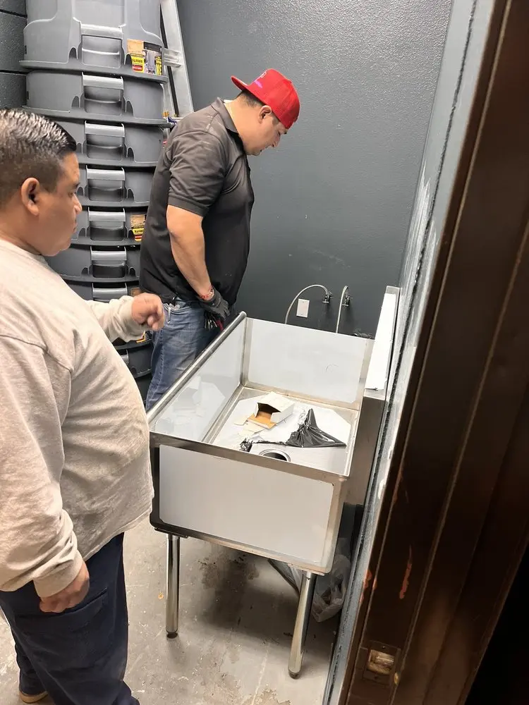Commercial plumbing and sink installation in Roundtree